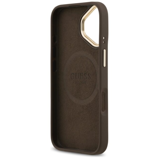 Guess 4G Logo Plate MagSafe Case for iPhone 17 Brown - imagine 7