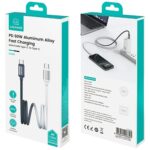 Cable USAMS Bicolor Series SJ756 PD 60W  USB-C/USB-C 1.2m black and white - imagine 8