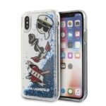 Karl Lagerfeld KLHCPXKSG iPhone X/Xs hard case Captain Karl Liquid Glitter