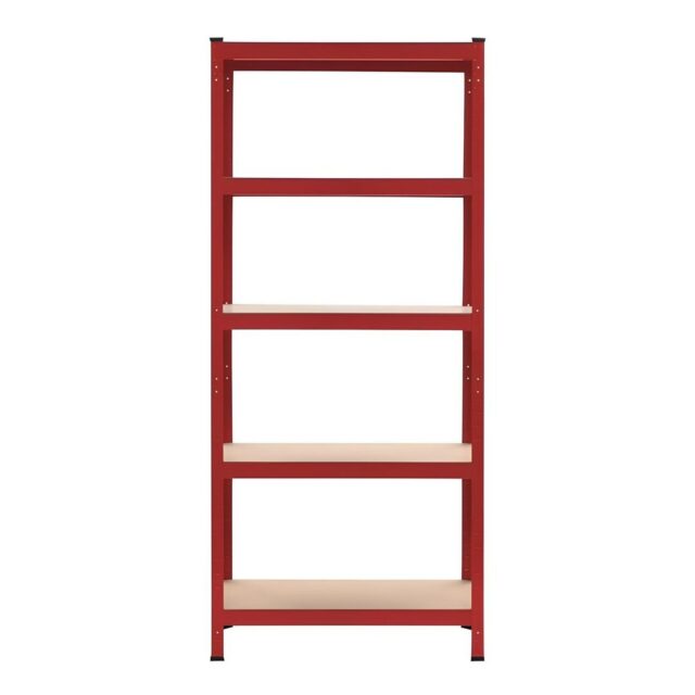 Extralink Metal Storage Rack 180x90x40 Red - imagine 3