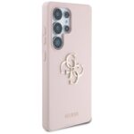 Case Guess Silicone Big 4G Logo Bottom Script Samsung Galaxy S25 Ultra pink - imagine 4