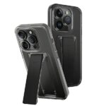 UNIQ Heldro Mount case with Stand iPhone 15 Pro 6.1" smoke/vapor smoke