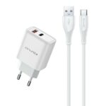 AWEI PD81T-EU 22.5W mains charger + USB cable + USB-C white GaN