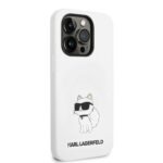 Karl Lagerfeld KLHMP14LSNCHBCH iPhone 14 Pro 6,1" hardcase white Silicone Choupette MagSafe - imagine 4