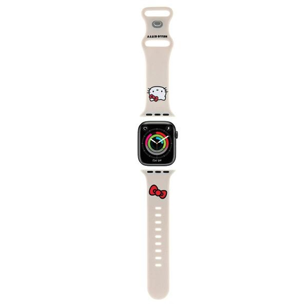 cps-b0a6919be4901652768aa7a0d1a3ccae-2025-12-06-16-36-30 Hello Kitty Strap HKAWMSCHBLE Apple Watch 38/40/41mm Beige Strap Silicone Kitty Head - imagine 1