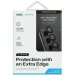 UNIQ Optix Aluminum Camera Lens Protector Sam S24+ S926 midnight black camera lens protector with a - imagine 2