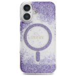 Guess HC Resin Bottom Glitter case for iPhone 16 MagSafe purple - imagine 3
