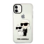 Karl Lagerfeld KLHCN61HNKCTGT iPhone 11/ Xr 6,1" transparent hardcase Gliter Karl&Choupette - imagine 3