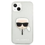 Karl Lagerfeld KLHCP13SKHTUGLS iPhone 13 mini 5,4" silver hardcase Glitter Karl`s Head - imagine 3