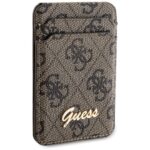 Guess Wallet Card Slot Stand GUWMSHG4SHW brown MagSafe 4G Classic Logo - imagine 4