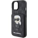 Karl Lagerfeld KLHCP15SSAKKNSCK iPhone 15 / 14 / 13 6.1" black hardcase Saffiano Cardslots and - imagine 6