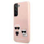 Karl Lagerfeld KLHCS22SSSKCI S22 S901 hardcase light pink Silicone Ikonik Karl & Choupett - imagine 2