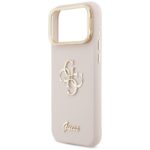 Guess Grained Big 4G & Stand Camera Case for iPhone 17 Pro Max Pink - imagine 6