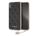 Guess GUHCI65GF4GGR iPhone Xs Max grey hard case 4G Charms Collection