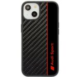 Audi Carbon Fiber Stripe iPhone 14 / 15 / 13 6.1" black hardcase AUS-TPUPCIP14-R8/D1-BK