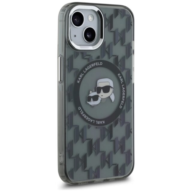 Karl Lagerfeld KLHMP15MHMCKMHK iPhone 15 Plus 6.7" black IML Monogram Karl&Choupette Head MagS - imagine 4