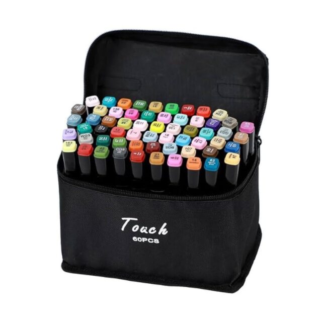 Extralink | Alcohol marker set | 60 colors, dual tips - imagine 2
