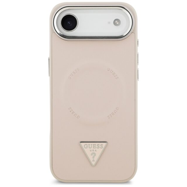 Guess Triangle Logo MagSafe Case for iPhone Air Pink - imagine 3