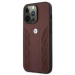 BMW BMHCP13LRSPPR iPhone 13 Pro / 13 6,1" red hardcase Leather Curve Perforate - imagine 2