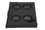 Extralink | Fan panel | 19", 4 fans, for rack cabinets, with thermostat - imagine 3