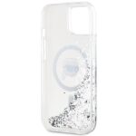 Karl Lagerfeld KLHMP15SLGKISGH iPhone 15 /14 / 13 6.1" hardcase transparent Liquid Glitter Karl Head - imagine 7