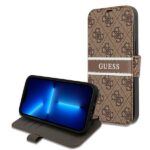 Guess GUBKP13M4GDBR iPhone 13/ 14 / 15 6,1" brown book 4G Stripe - imagine 6