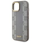 DKNY DKHMP15MPCPVSLE iPhone 15 Plus 6.7" beige hardcase Leather Checkered Mono Pattern MagSafe - imagine 6