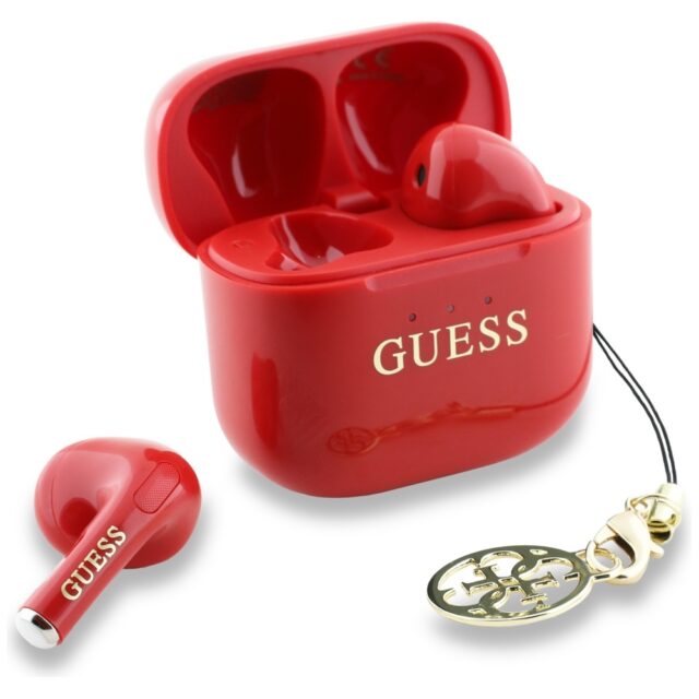 TWS headphones Guess Glossy Effect Printed Classic Logo & Charm red - imagine 2