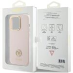 Guess GUHCP15LM4DGPP iPhone 15 Pro 6.1" pink hardcase Silicone Logo Strass 4G - imagine 8