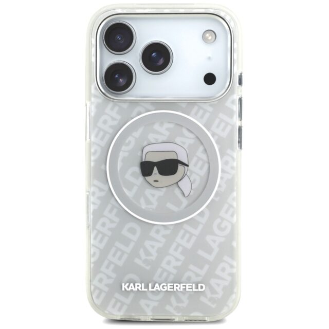 Karl Lagerfeld IML Karl Head Logo MagSafe Case for iPhone 17 Pro Max Gray - imagine 3