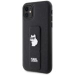 Karl Lagerfeld KLHCN61GSACHPK iPhone 11/ Xr 6.1" black hardcase Gripstand Saffiano Choupette - imagine 2