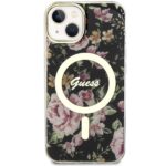 Guess GUHMP14MHCFWSK iPhone 14 Plus / 15 Plus 6.7" black hardcase Flower MagSafe - imagine 3