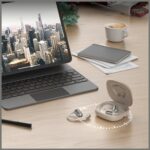 Bluetooth headphones 4smarts SkyBuds OWS with AI screen beige - imagine 10