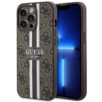 Guess GUHMP13XP4RPSW iPhone 13 Pro Max 6.7" brown hardcase 4G Printed Stripes MagSafe