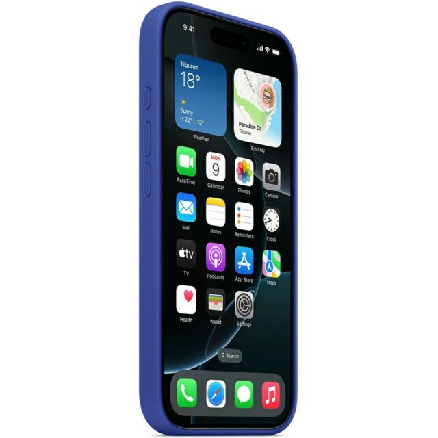 Etui Apple MYYP3ZM/A iPhone 16 Pro 6.3" MagSafe niebieski/ultramarine Silicone Case - imagine 2