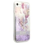 Guess GUHCI8LFLSU iPhone SE 2022 / SE2020 / 7 / 8 purple hardcase Flower Liquid Glitter - imagine 4