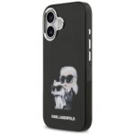 Karl Lagerfeld IML Aquarelle Karl & Choupette & Logo MagSafe Case for iPhone 17 Black - imagine 2