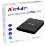 External Verbatim Slimline Writer CD/DVD USB2.0 Black 53504 - imagine 4