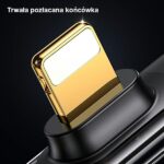 USAMS angled cable USB-C to Lightning PD 20W Fast Charging Iceflake Series 1.2m black SJ583USB01 - imagine 7