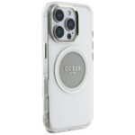Case Guess IML Metal Colored Circle Classic Logo MagSafe for iPhone 16 Pro grey - imagine 4