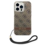 Guess GUOHCP14LH4STW iPhone 14 Pro 6,1" brown hardcase 4G Print Strap - imagine 2