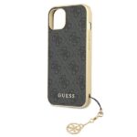 Guess GUHCP13MGF4GGR iPhone 13 / 14 / 15 6,1" grey hardcase 4G Charms Collection - imagine 6