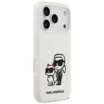 Case Karl Lagerfeld Silicone K&C Sketch  & Logo MagSafe for iPhone 17 Pro white - imagine 4