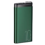 USAMS Powerbank PB55 10000mAh 2xUSB LED display green 10KCD14802 (US-CD148) aluminum