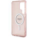 Case Guess Glitter Circle Classic Logo MagSafe for Samsung Galaxy S25 Ultra pink - imagine 7