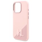 Karl Lagerfeld KLHMP16LSCMKMPCP iPhone 16 Pro 6.3" pink hardcase Silicone Shadow Metal Initial - imagine 6