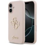 Guess Silicone Big 4G Script Case for iPhone 17 Pink