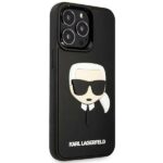 Karl Lagerfeld KLHCP14XKH3DBK iPhone 14 Pro Max 6,7" black hardcase 3D Rubber Karl`s Head - imagine 4