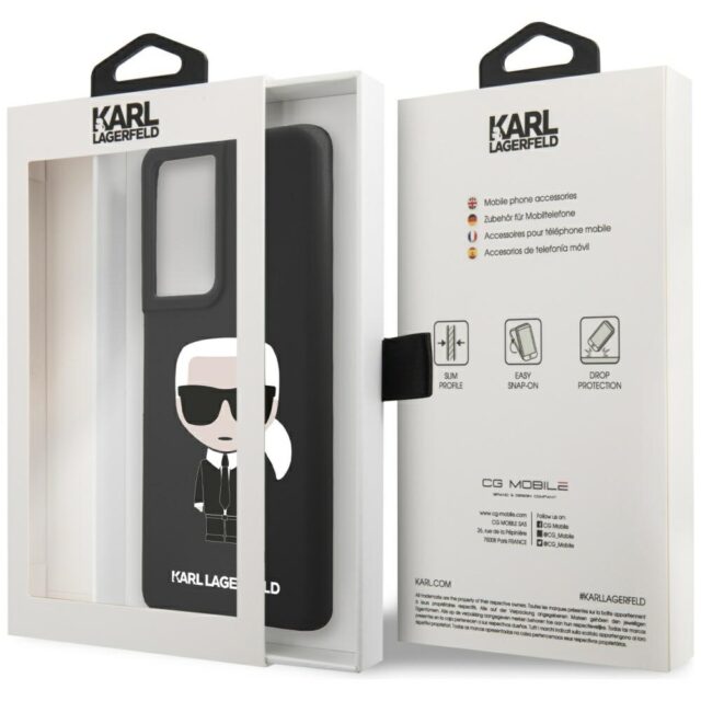 Karl Lagerfeld KLHCS21LSLFKBK S21 UltraG998 hardcase black Silicone Iconic - imagine 7