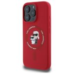 Karl Lagerfeld KLHMP16LSCMKCRHR iPhone 16 Pro 6.3" red hardcase Silicone Karl&Choupette Head - imagine 2